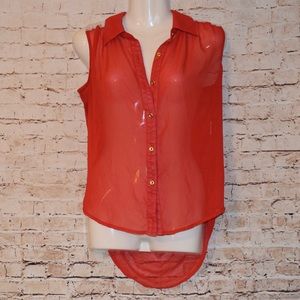 Xoxo red and lace blouse